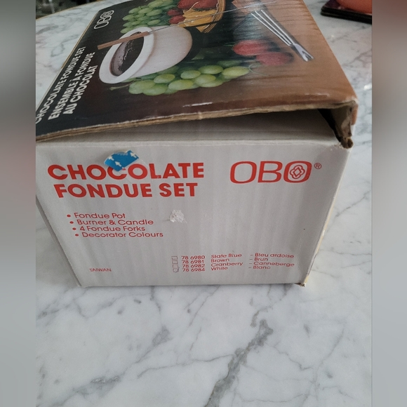 Vintage OBO Chocolate Fondue Set - Picture 2 of 6
